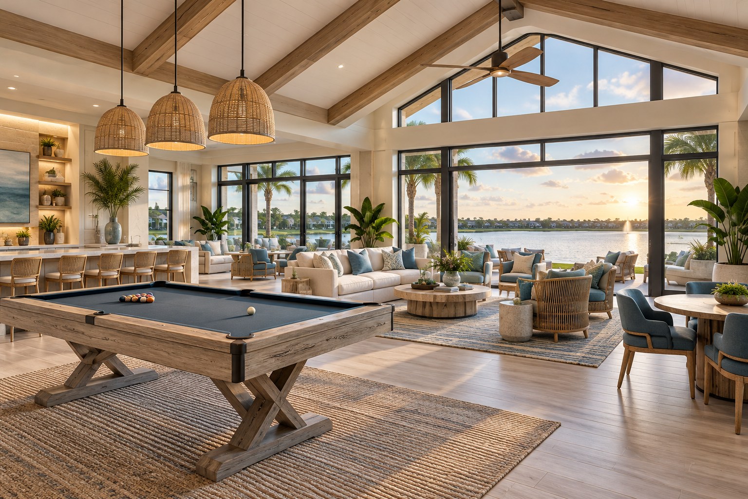 Clubroom & Billiards rendering