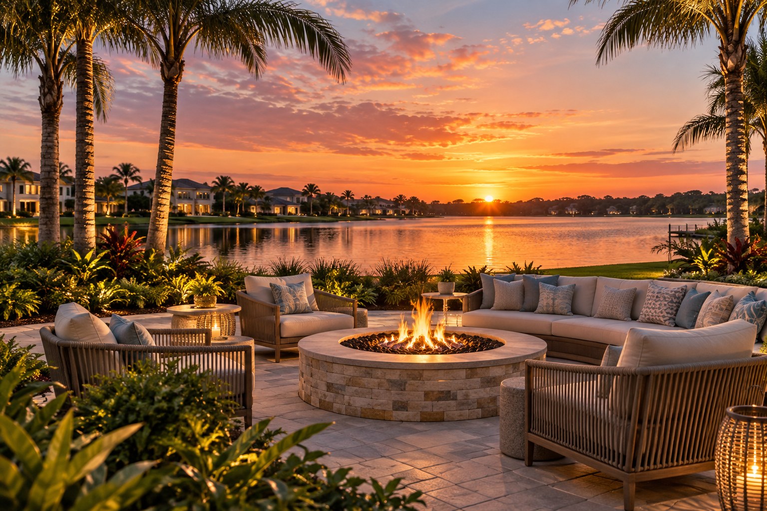 Fire Pit & Outdoor Lounges rendering